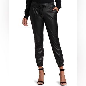 n: Philanthropy Scarlett faux leather joggers in black